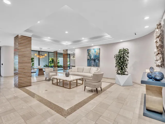 a view of swimming pool with an ocean view