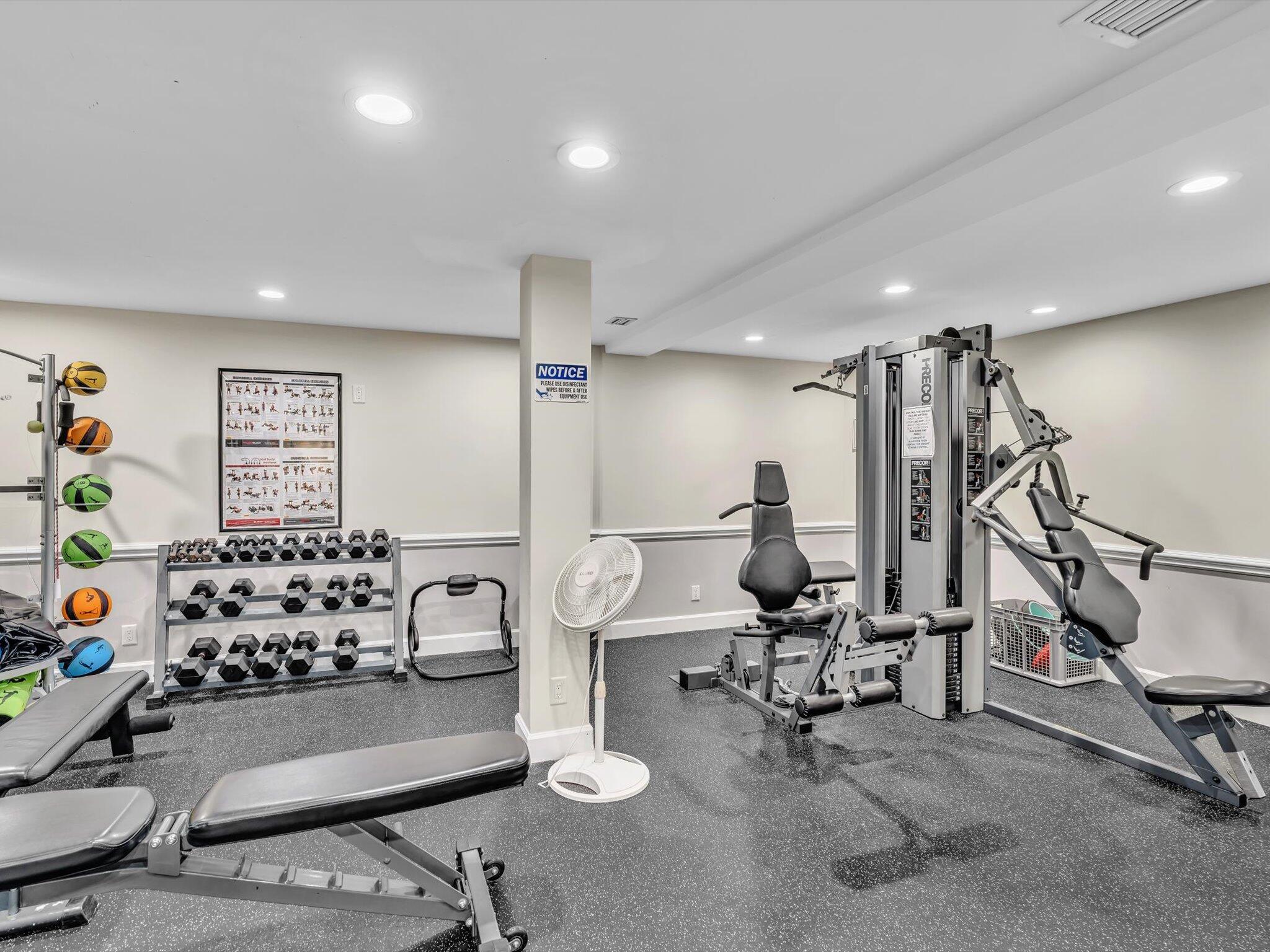 3300 South Ocean Boulevard, Unit 108S Palm Beach, FL 33480 - Photo 54 of 66 a view of a room with gym equipment