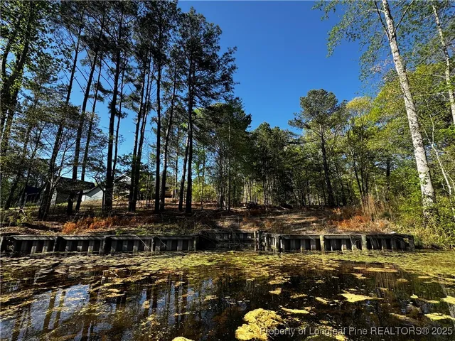 a view of a lake with houses
