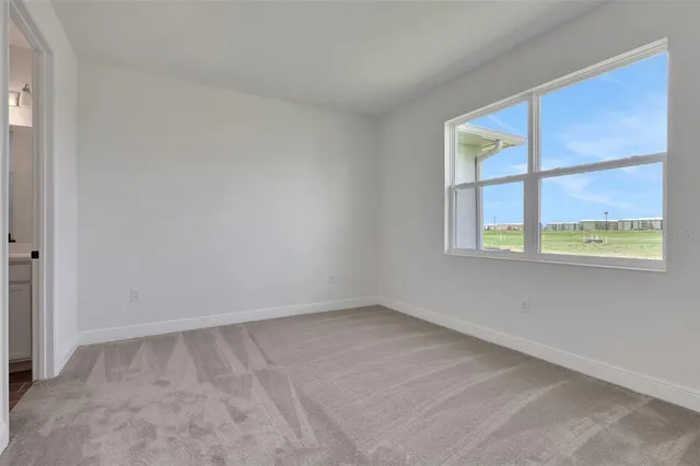 an empty room with a window