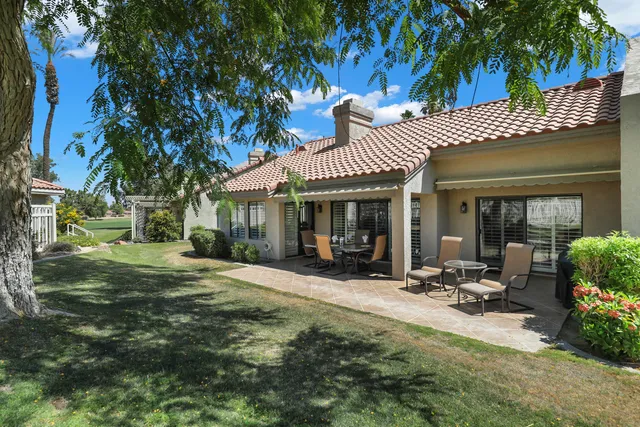 a view of a house with a patio