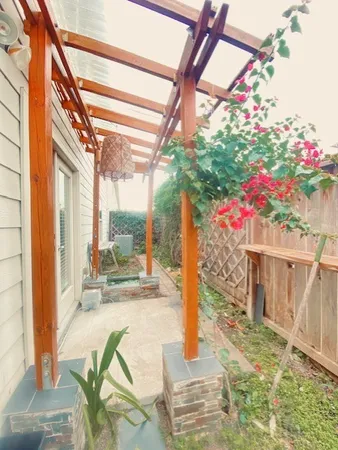 a house view with a sitting space