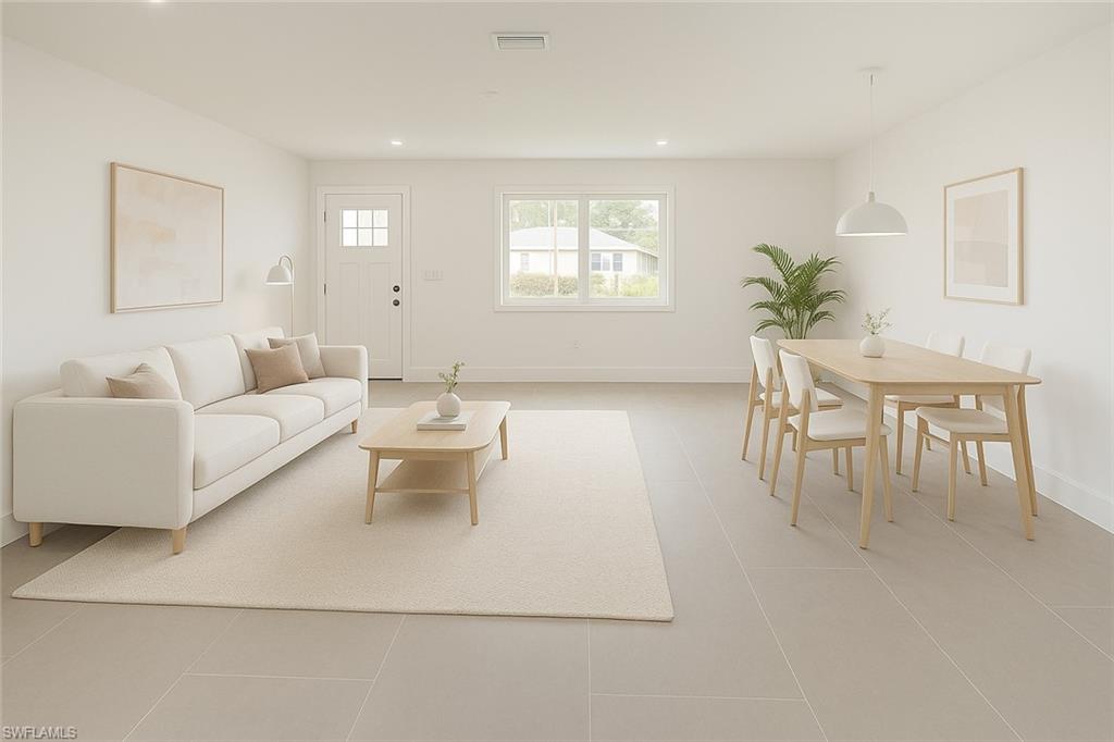 7233 Coolidge Road Fort Myers, FL 33967 - Photo 5 of 36 a living room with furniture a window and a table