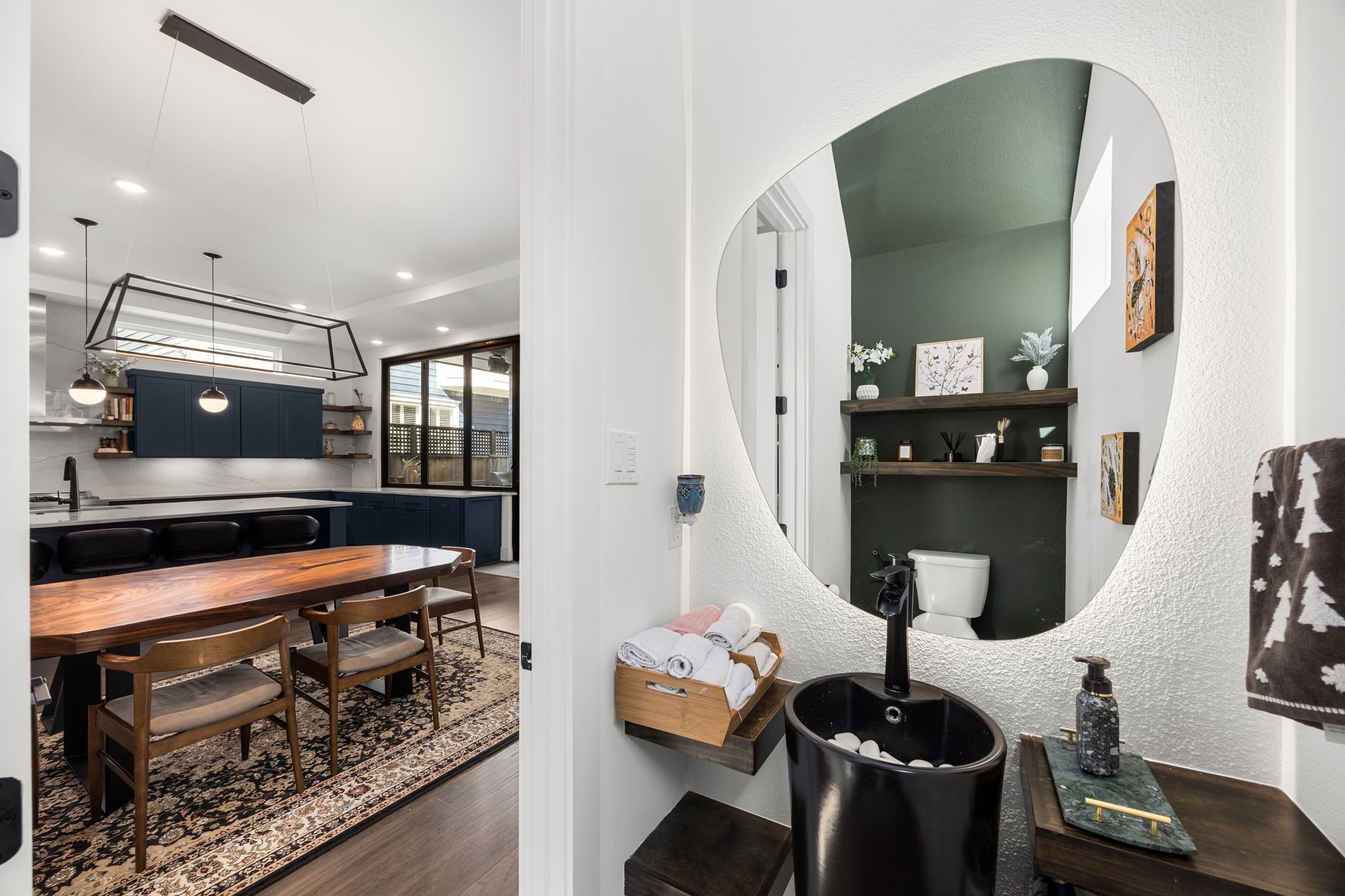 424 Redan Street Houston, TX 77009 - Photo 13 of 47 First-floor powder room—just off the main living area.