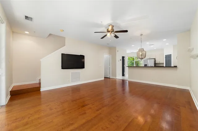 a view of a livingroom with a flat screen tv