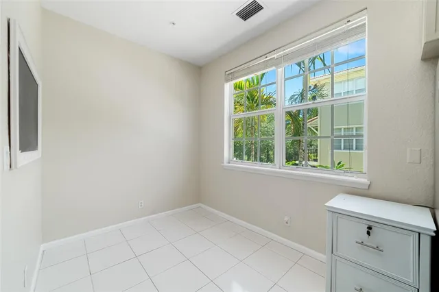 an empty room with a window