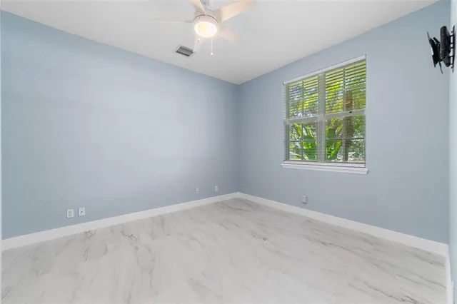 an empty room with a window