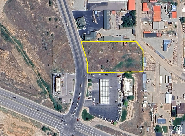 300 North Airport Road Cedar City, UT 84721 - Photo 1 of 3 Aerial view of property's location featuring property boundaries highlighted