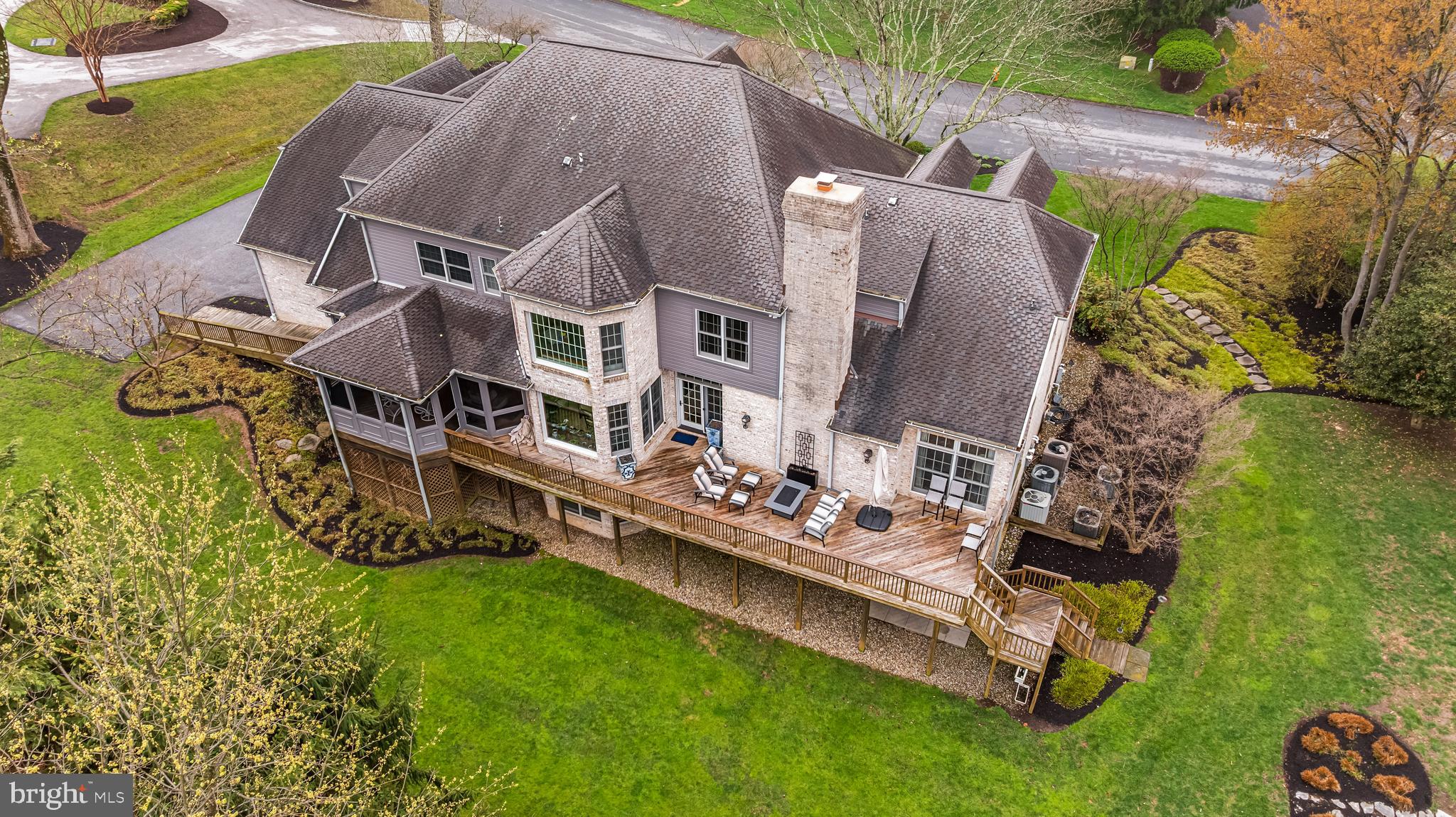7 Hambleton Court Baltimore, MD 21208 - Photo 59 of 61 an aerial view of a house with garden space and a lake view