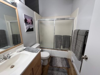 872 Sierra Vista Drive Twin Peaks, CA 92391 - Photo 17 of 37 a bathroom with a sink toilet and shower