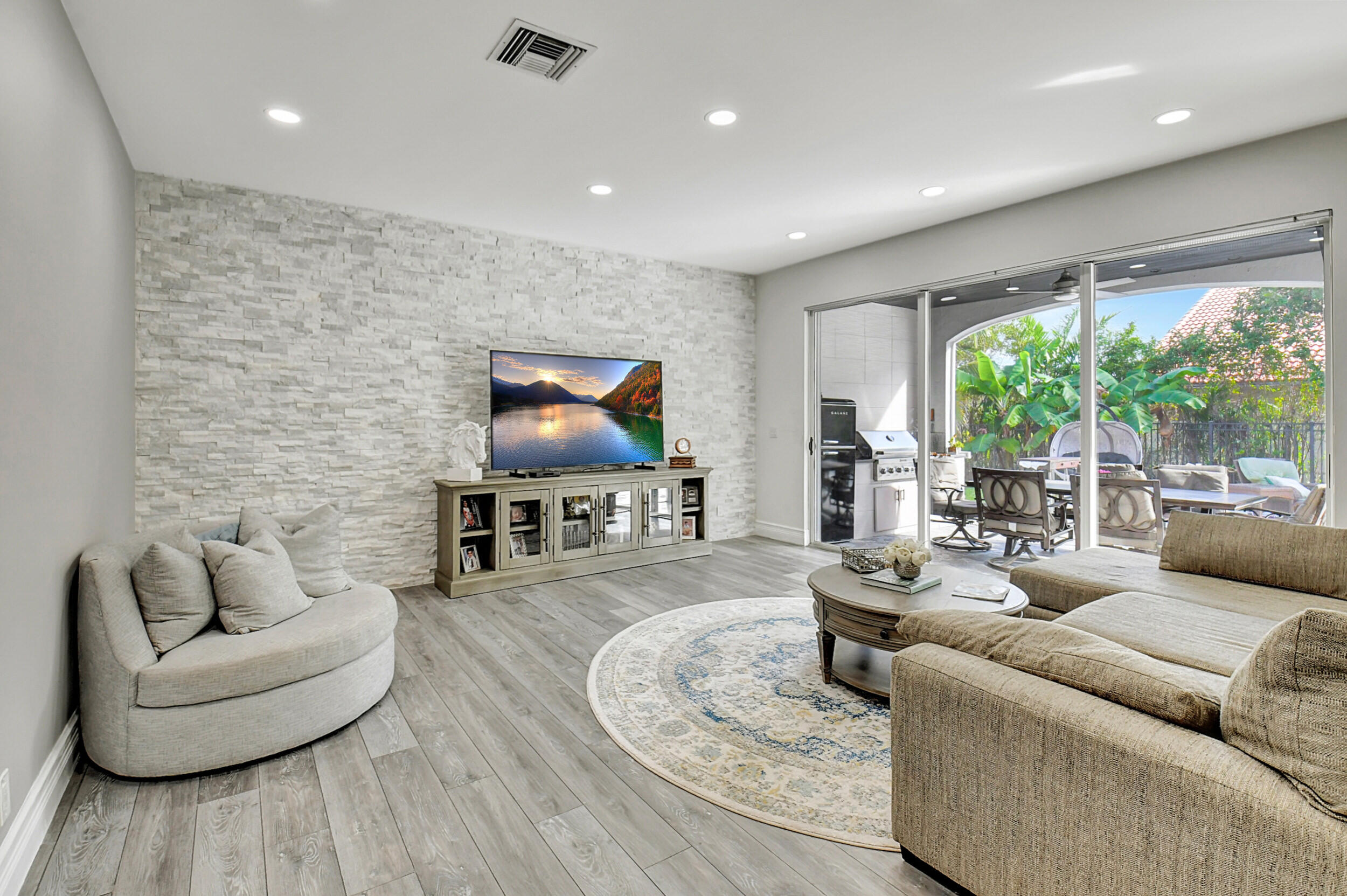19615 Dinner Key Drive Boca Raton, FL 33498 - Photo 19 of 57 More Stone Work on Family Room Wall