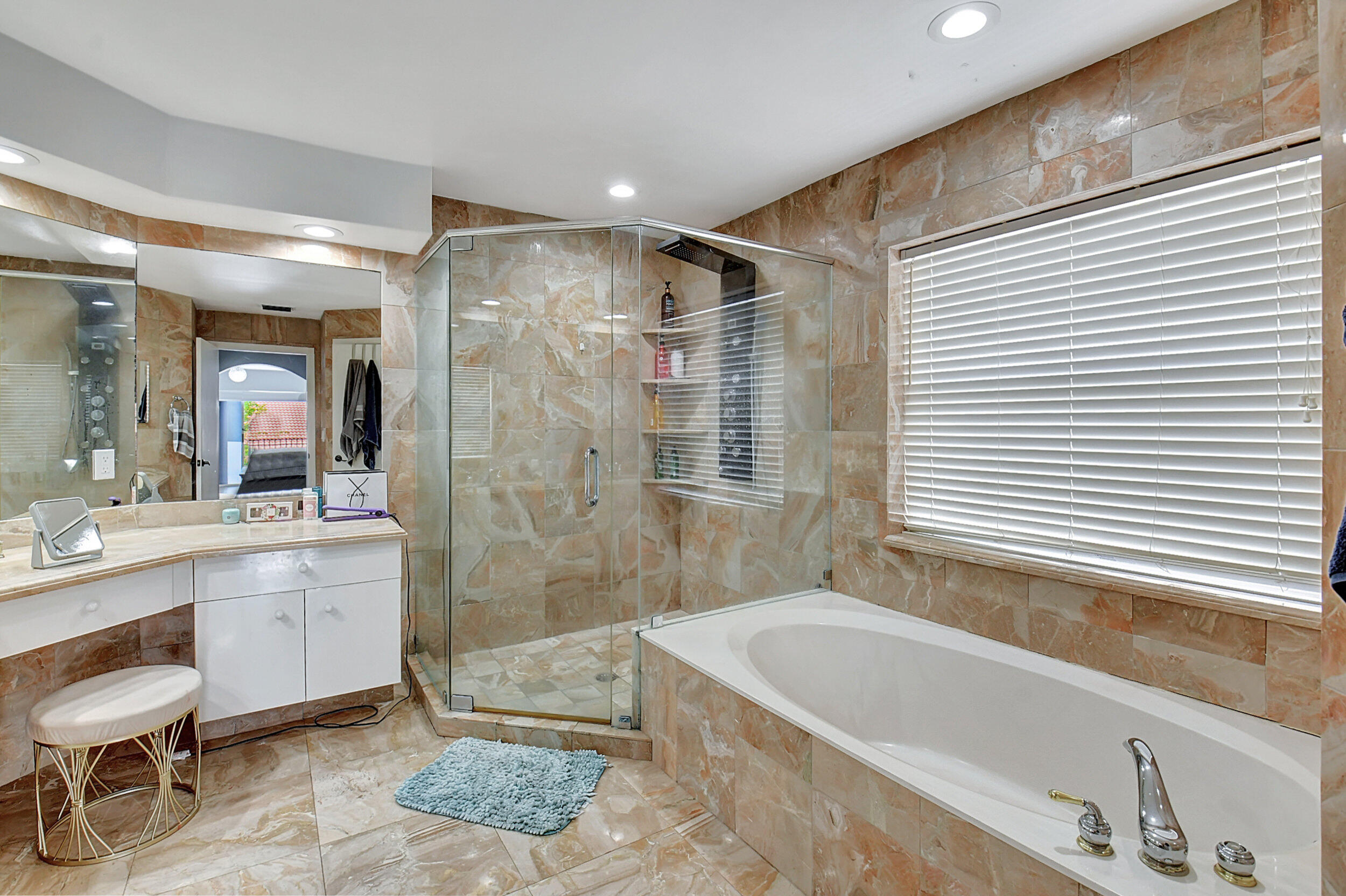 19615 Dinner Key Drive Boca Raton, FL 33498 - Photo 29 of 57 Large Shower and Roman Tub