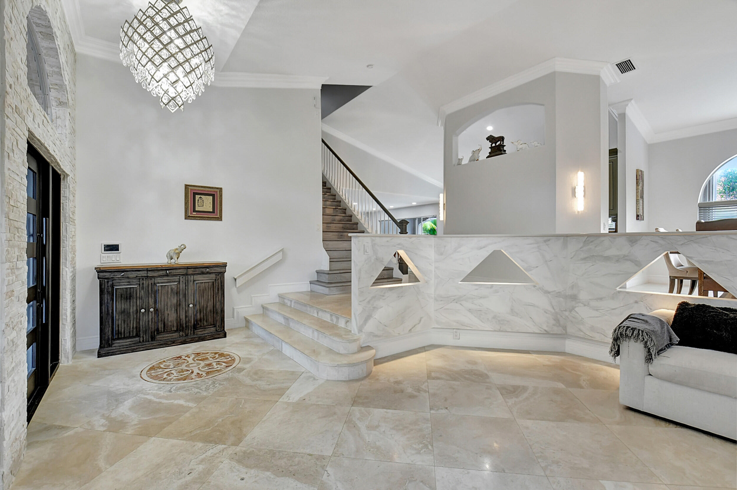 19615 Dinner Key Drive Boca Raton, FL 33498 - Photo 9 of 57 Gorgeous Chandelier & Stone Work
