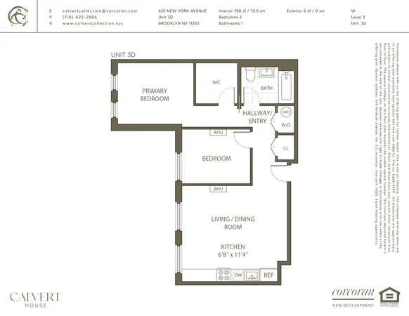 $815,000 | 625 New York Avenue, Unit 3D | Wingate