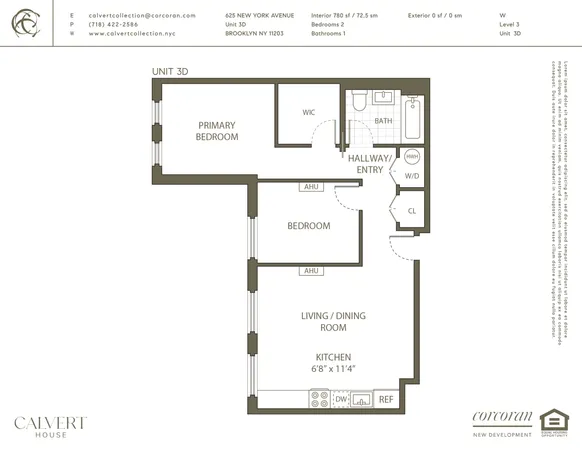 $815,000 | 625 New York Avenue, Unit 3D | Wingate