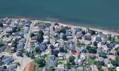 an aerial view of multiple house
