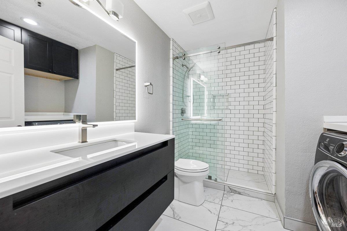 4 Courtney Lane Mill Valley, CA 94941 - Photo 11 of 14 a bathroom with a sink toilet and shower