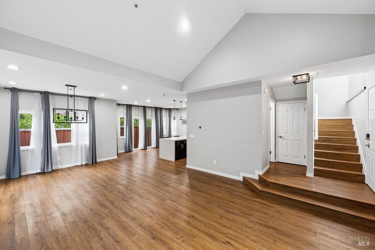 4 Courtney Lane Mill Valley, CA 94941 - Photo 4 of 14 a view of an empty room with wooden floor and stairs