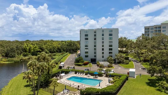 a view of a building with a outdoor space