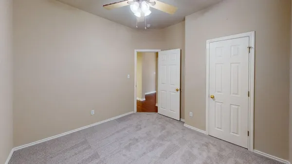 an empty room with a window