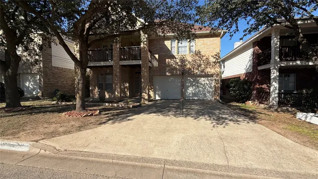 a view of road and trees