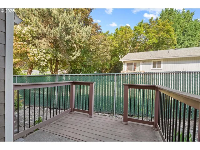 a backyard of a house with seating space