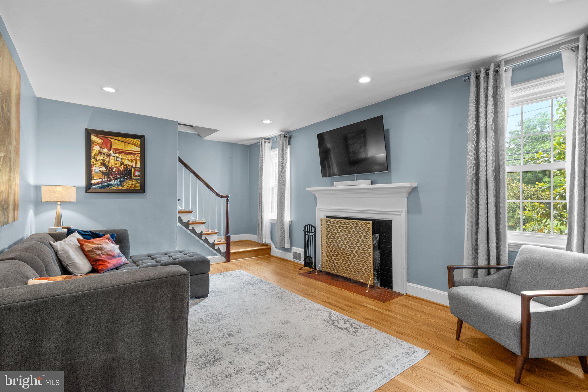 4608 Harvard Road College Park, MD 20740 - Photo 11 of 51 Living Room with Fireplace