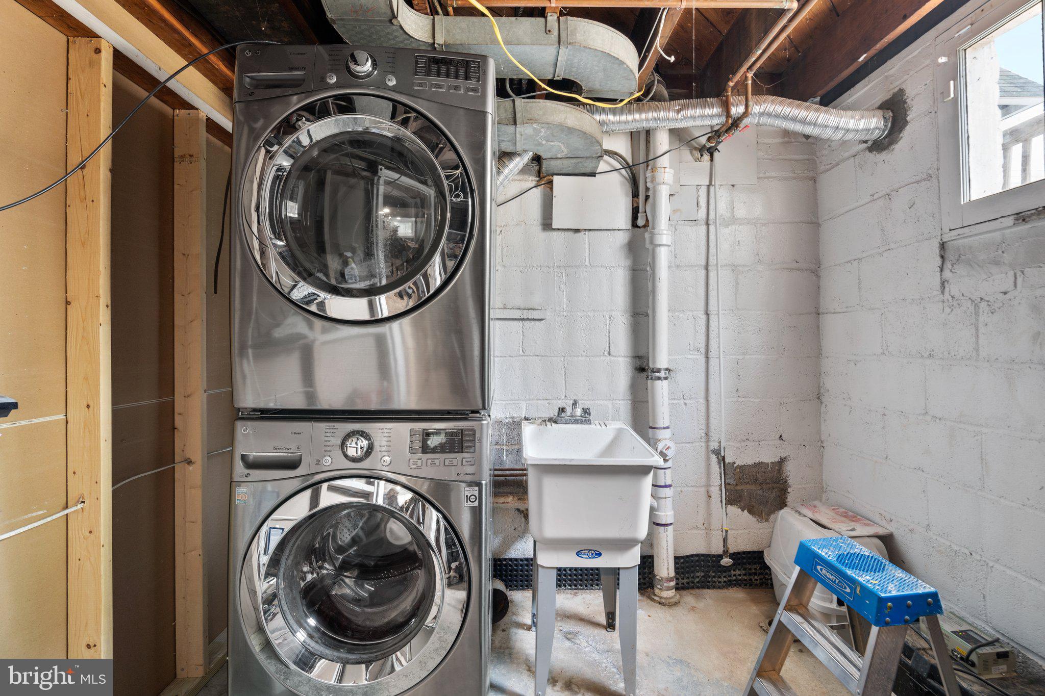 4608 Harvard Road College Park, MD 20740 - Photo 41 of 51 Lower Level Laundry/ Utility Room with Rear Exit