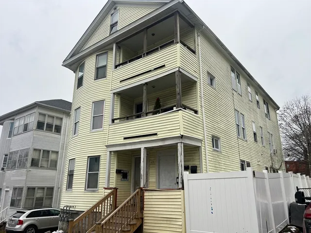 a view of a house with a balcony