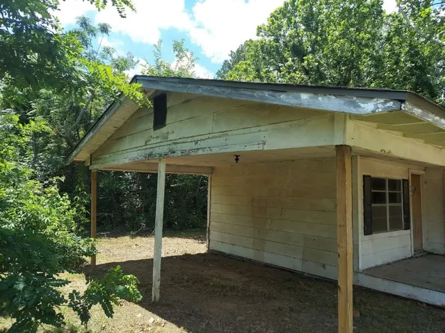 a backyard of a house