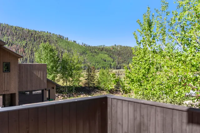 a balcony with an outdoor space