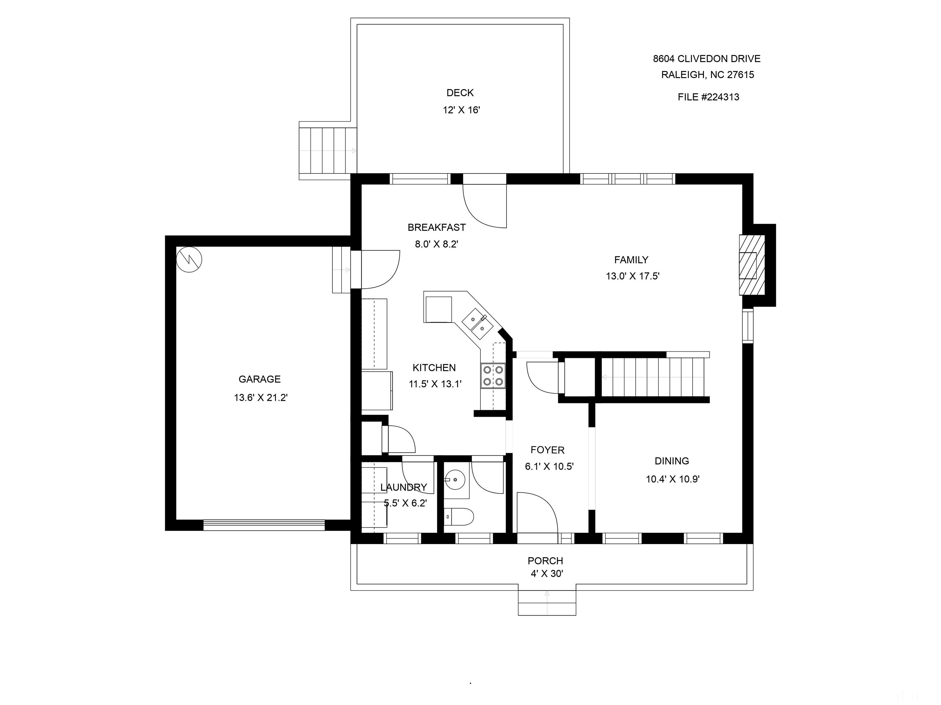 8604 Clivedon Drive Raleigh, NC 27615 - Photo 2 of 16 a picture of a bench in front of door