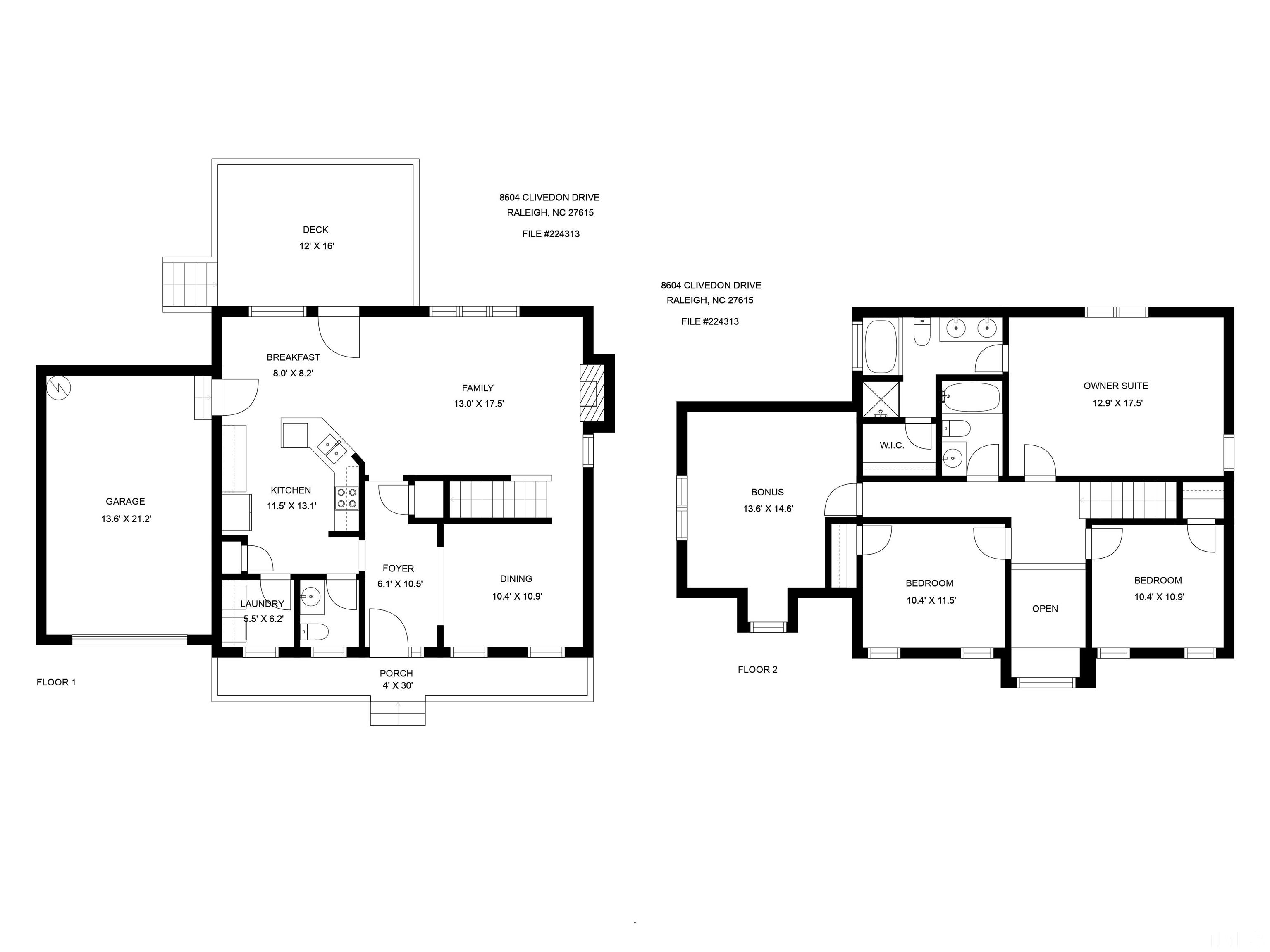 8604 Clivedon Drive Raleigh, NC 27615 - Photo 4 of 16 a picture of a floor plan