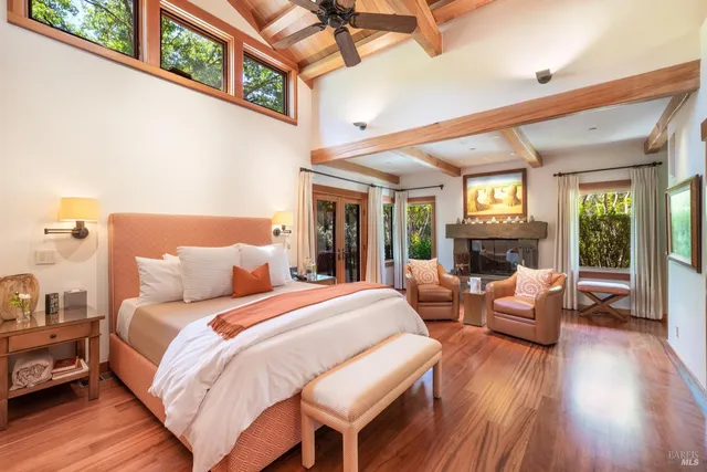 a kitchen with a stove and a cabinet