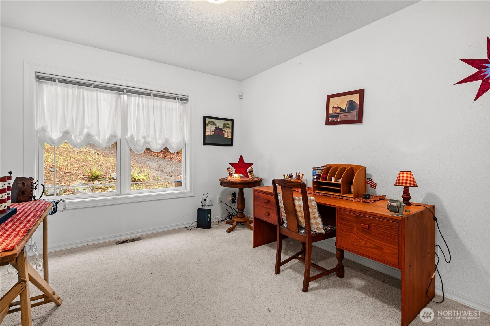 70 Rim View Place Hoodsport, WA 98548 - Photo 13 of 35 a view of a workspace with furniture and a window