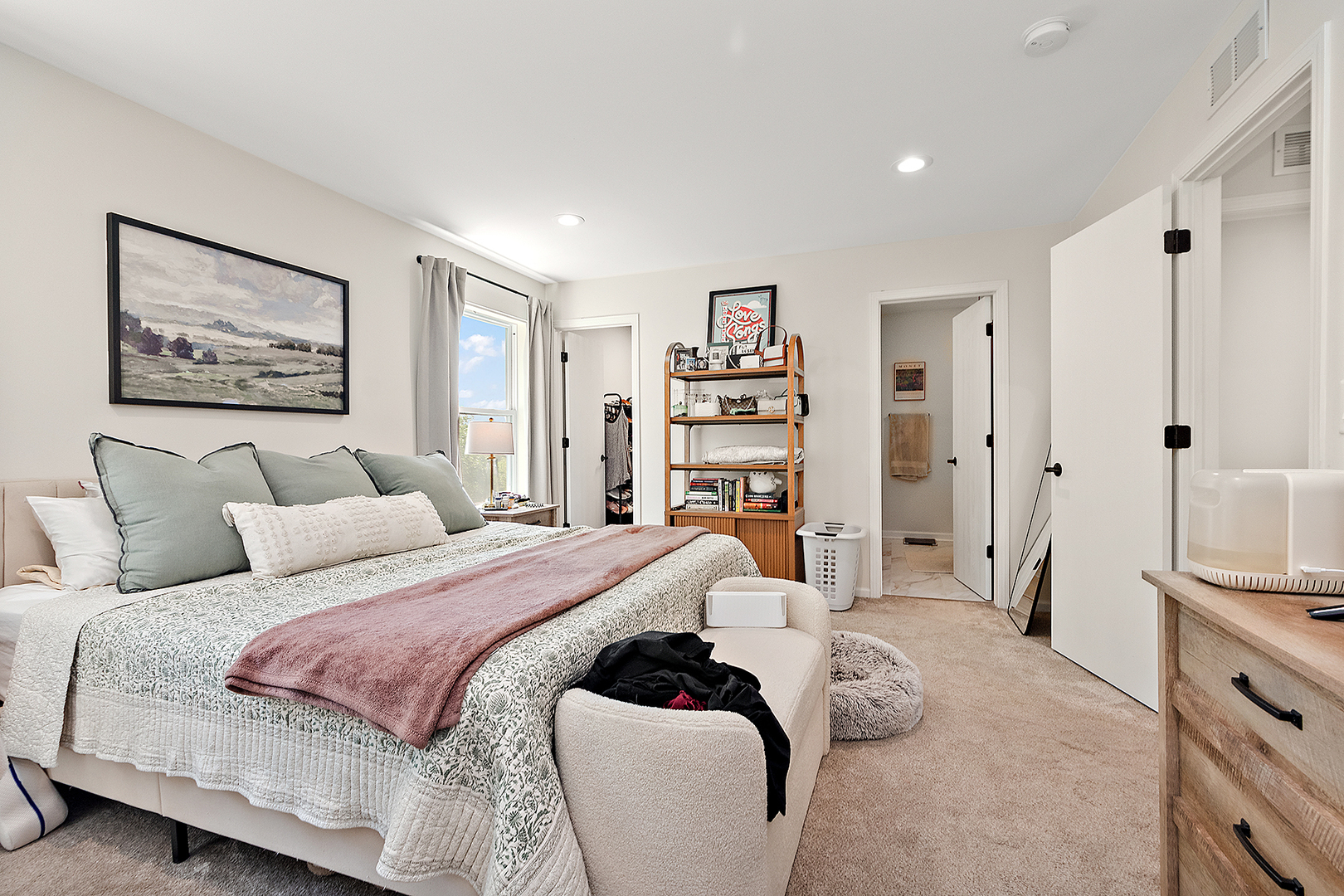 1526 Peachtree Lane Lockport, IL 60441 - Photo 13 of 28 a bed room with a bed and a book shelf