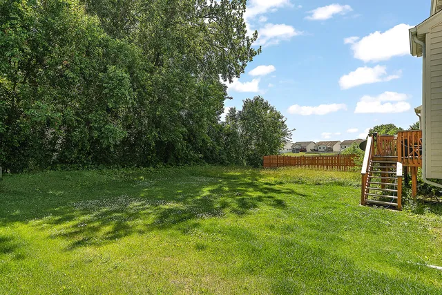 a view of outdoor space with a garden and entertaining space