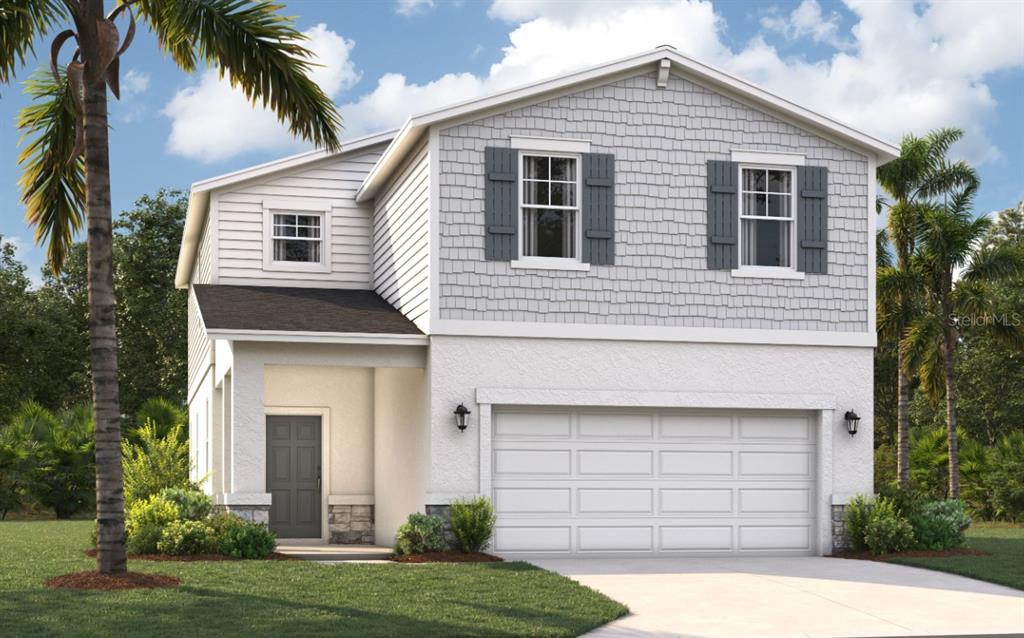 3483 Salvia Court Tavares, FL 32778 - Photo 1 of 1 a front view of a house with a yard and garage