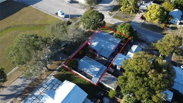 an aerial view of a city