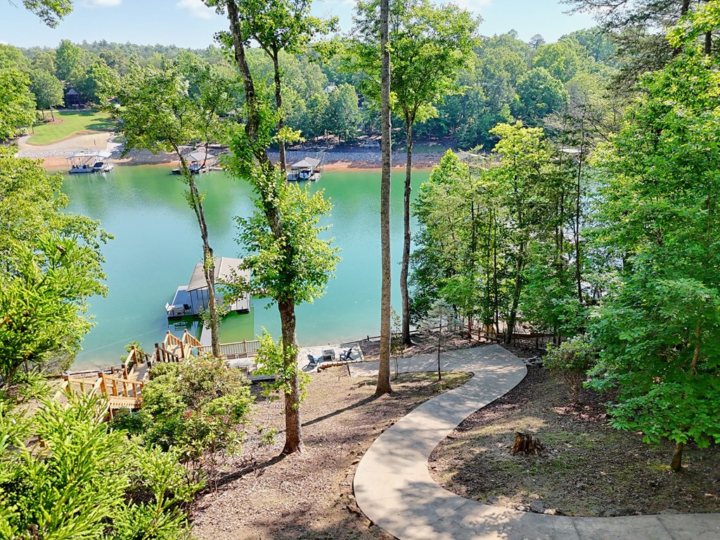 456 Deaver Cove Road Blairsville, GA 30512 - Photo 61 of 83 an aerial view of a house with a yard and lake view
