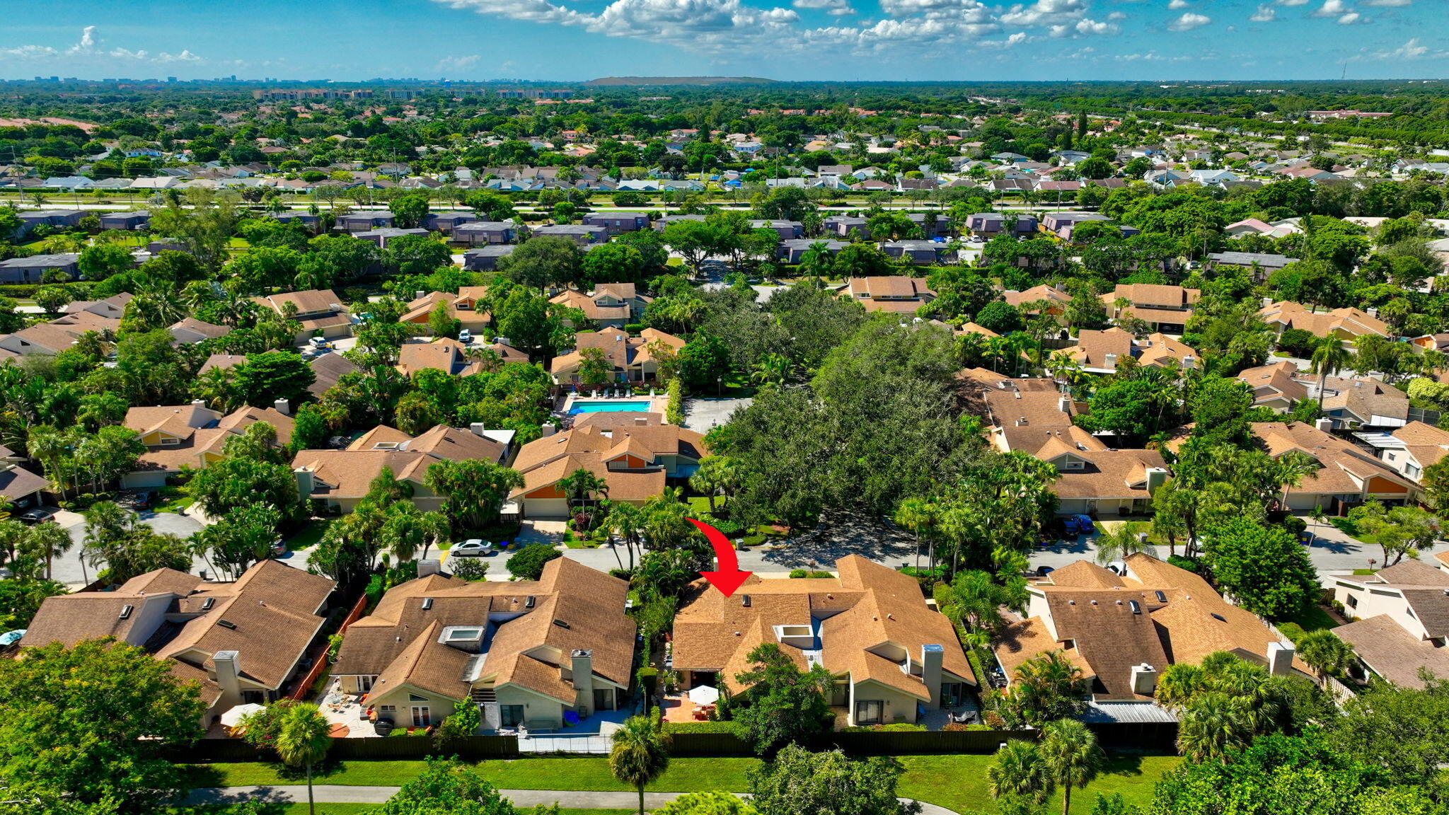 7745 Stanway Place Boca Raton, FL 33433 - Photo 77 of 90 an aerial view of residential houses with outdoor space and trees