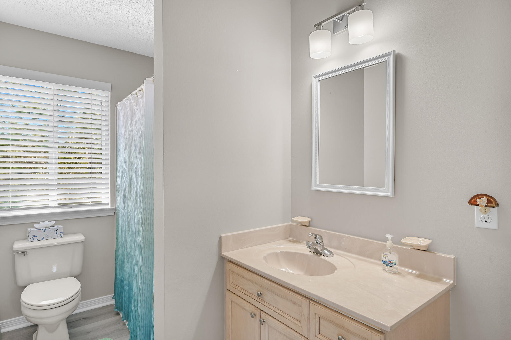 292 West Harborview Road Santa Rosa Beach, FL 32459 - Photo 29 of 43 a bathroom with a sink toilet and a mirror