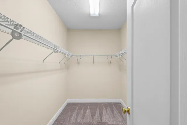 a view of small space with racks on the wall