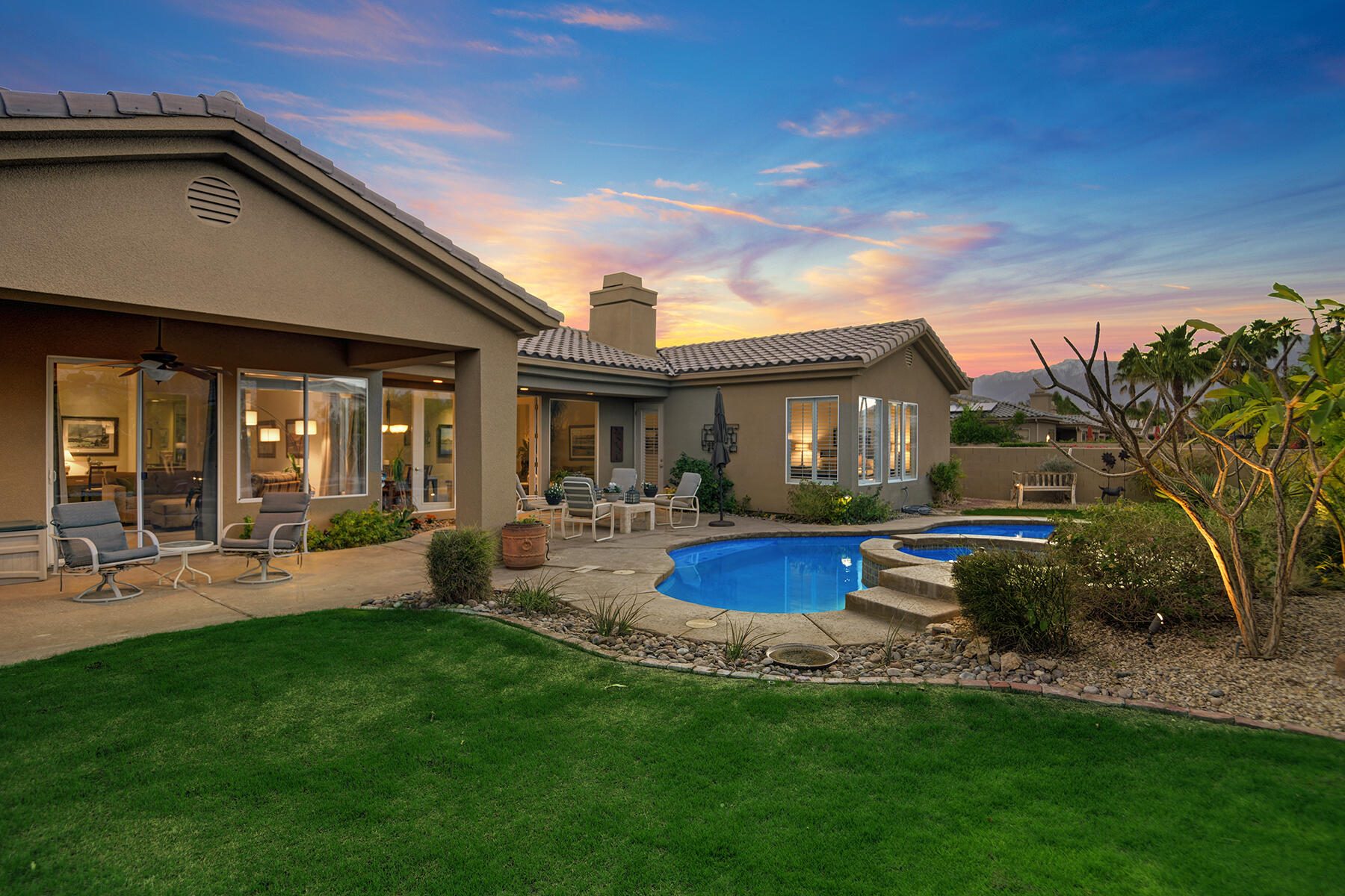 26 Scarborough Way Rancho Mirage, CA 92270 - Photo 50 of 65 SUNSET BACK OF HOME.jpg mls