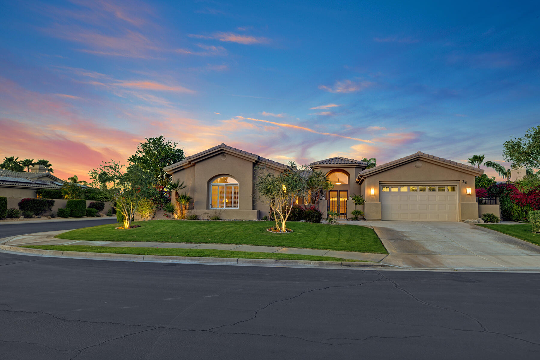 26 Scarborough Way Rancho Mirage, CA 92270 - Photo 59 of 65 FRONT OF HOUSE NIGHT MLS