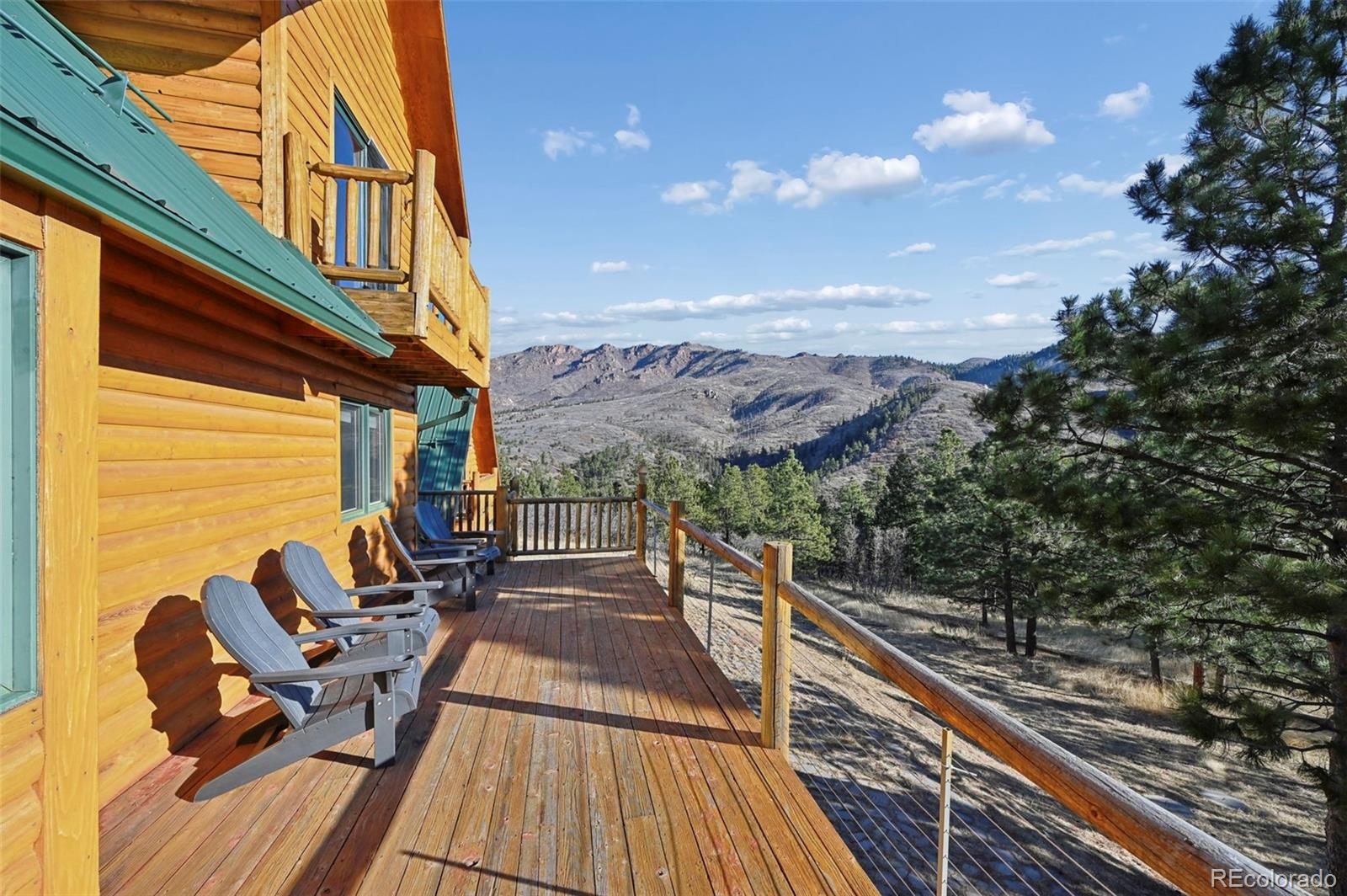 7415 Highway 24 Cascade, CO 80809 - Photo 28 of 45 a view of balcony with wooden floor and outdoor seating