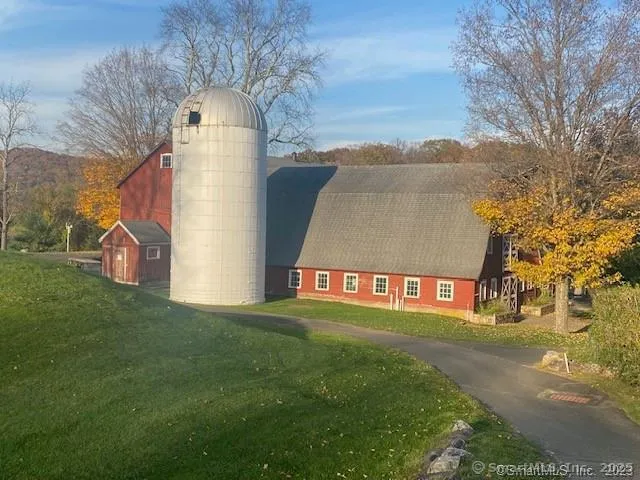 a view of a golf course with a lake
