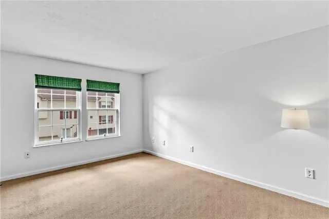 an empty room with a window