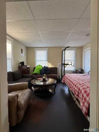 a living room with furniture and a couch