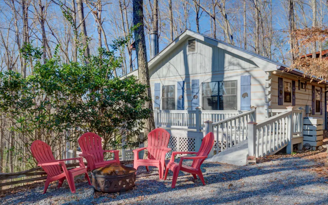 397 Laurel Creek Road Blue Ridge, GA 30513 - Photo 1 of 4 a view of living room with deck and furniture